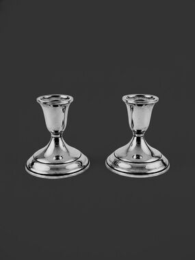 Towle Silver Pair of Weighted Candlesticks